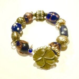 Danforth Pewter & Glass Bracelet